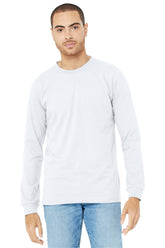 BELLA+CANVAS® Unisex Heather CVC Long Sleeve Tee - Solid White Blend - 2XL